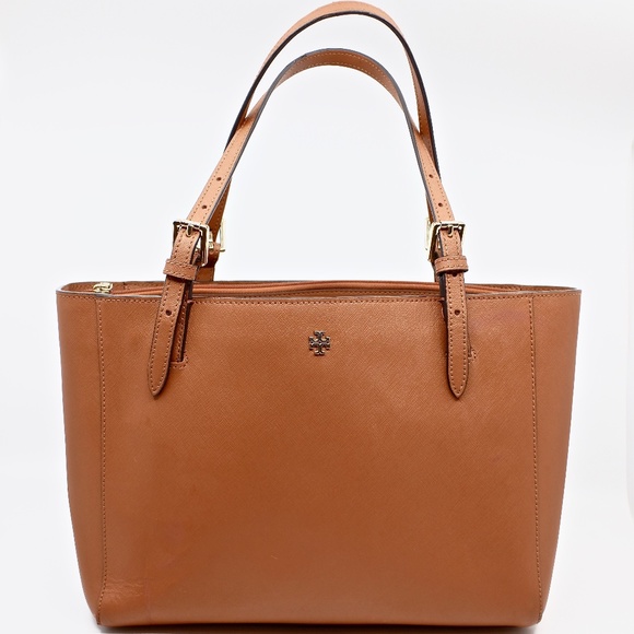 TORY BURCH~york buckle~SAFFIANO LEATHER TOTE BAG